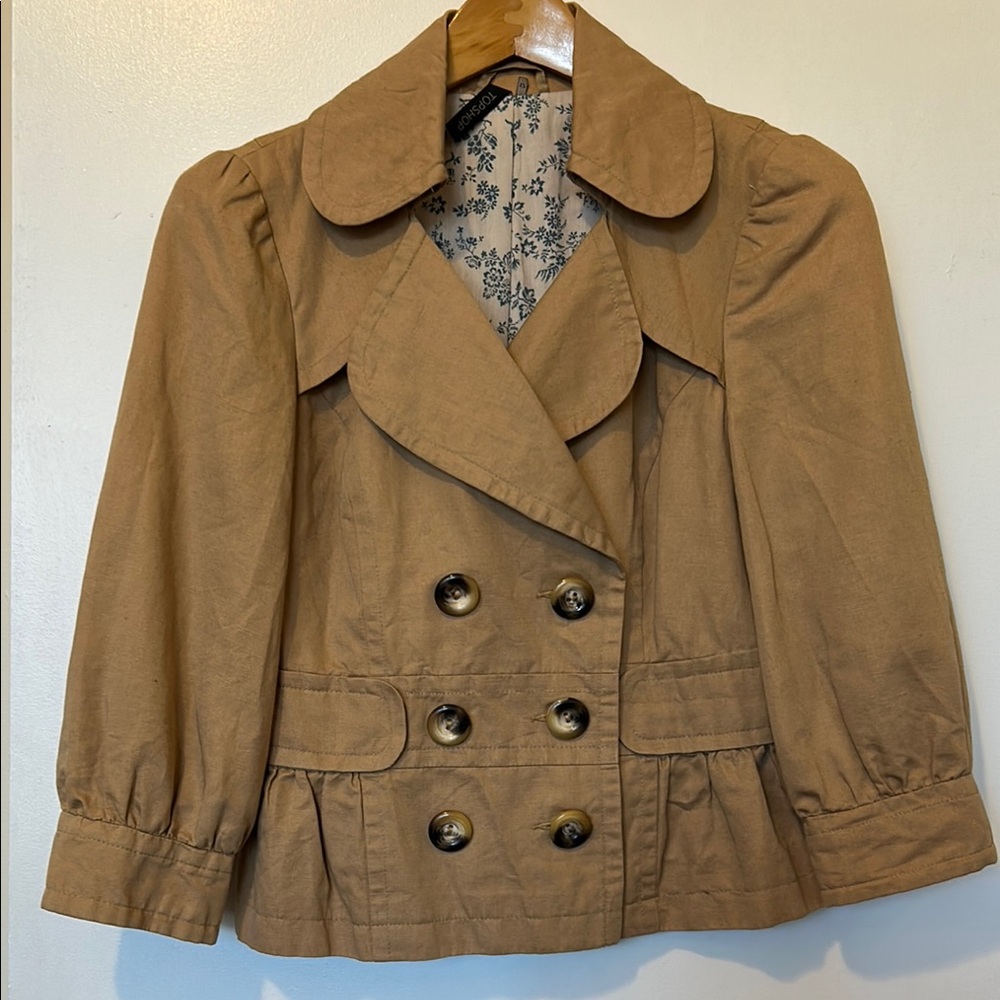 Topshop Women’s Jacket with Floral Lining